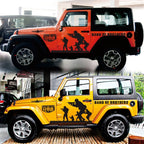 2 PCS/Set D-135 Band of Brothers Pattern Car Modified Decorative Sticker — Blue