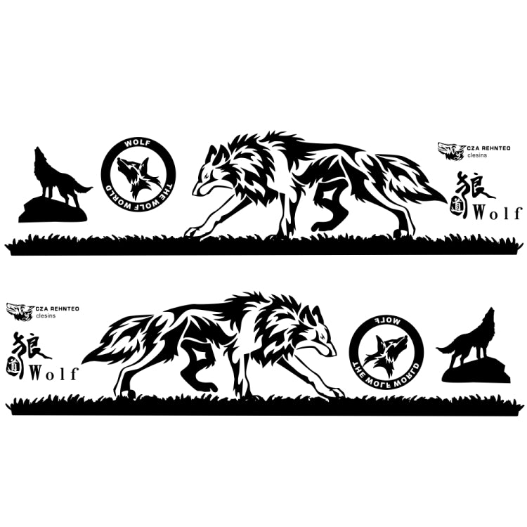 2 PCS/Set D-180 Wolf Totem Pattern Car Modified Decorative Sticker