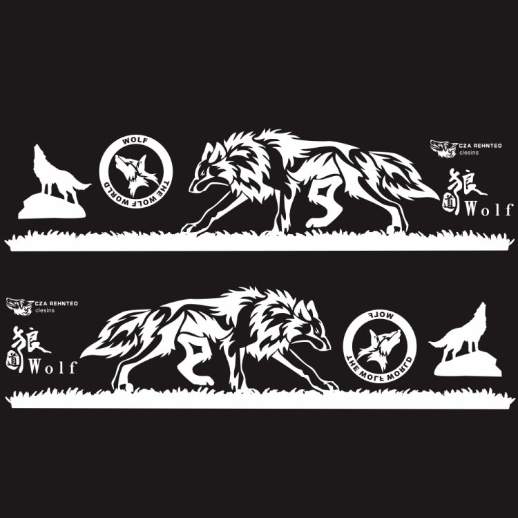 2 PCS/Set D-180 Wolf Totem Pattern Car Modified Decorative Sticker — view 10