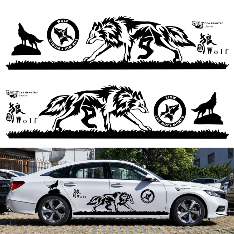 2 PCS/Set D-180 Wolf Totem Pattern Car Modified Decorative Sticker