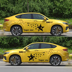 2 PCS/Set D-207 Star Pattern Car Modified Decorative Sticker — Blue
