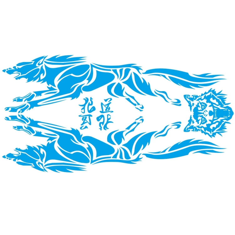 2 PCS/Set D-218 Wolf Totem Pattern Car Modified Decorative Sticker — Red
