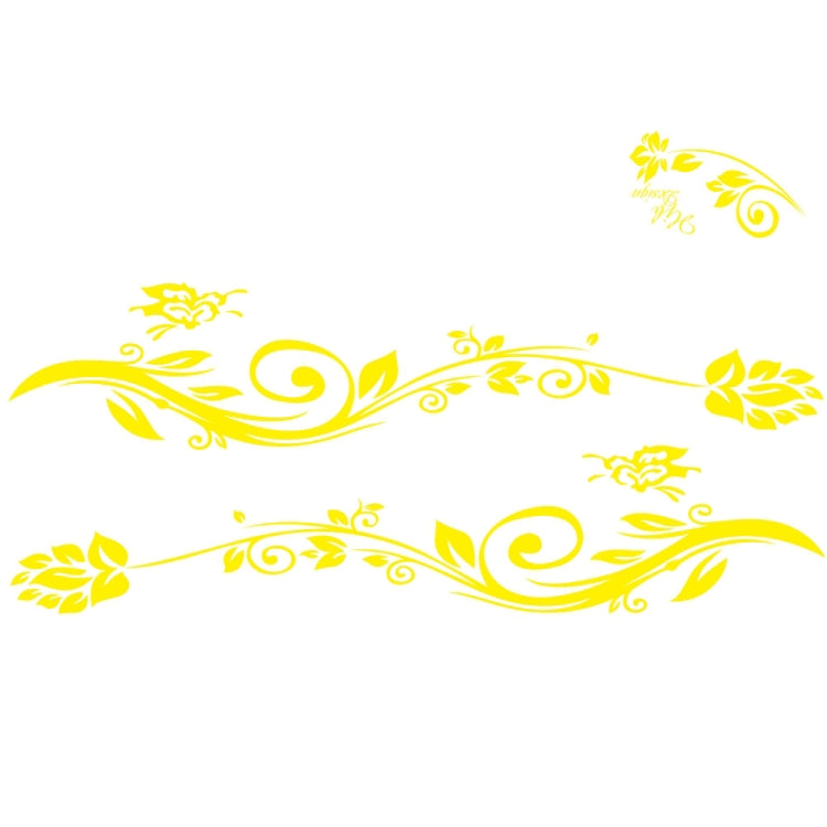 2 PCS/Set D-251 Butterfly Love Flowers Pattern Car Modified Decorative Sticker — White