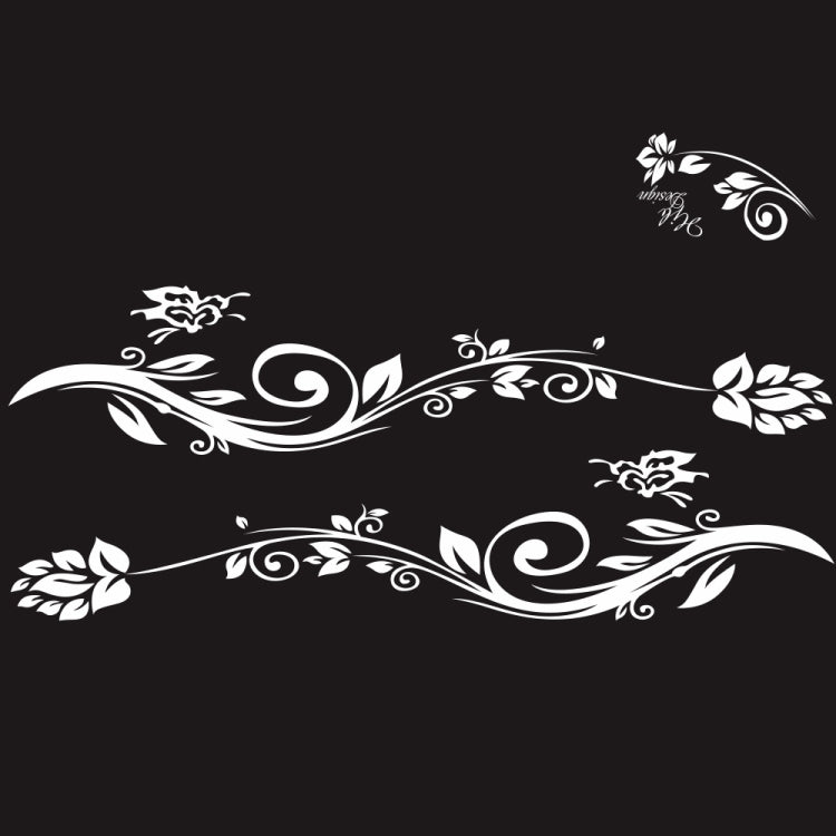 2 PCS/Set D-251 Butterfly Love Flowers Pattern Car Modified Decorative Sticker — view 9