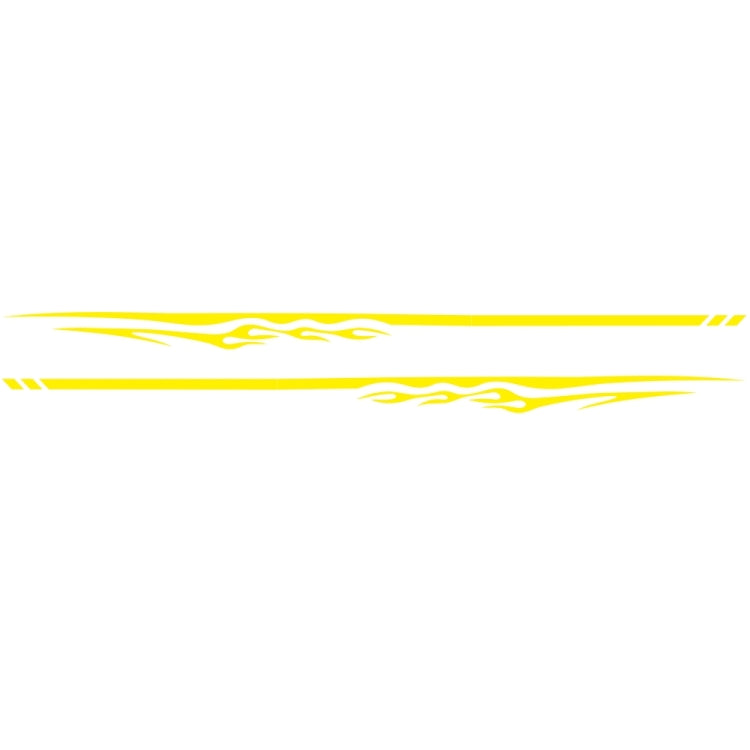 2 PCS/Set D-280 Flame Streak Pattern Car Modified Decorative Sticker — White