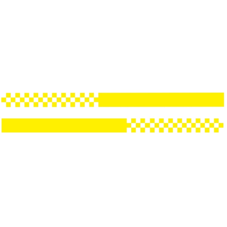 2 PCS/Set D-282 Waistline Pattern Car Modified Decorative Sticker — White