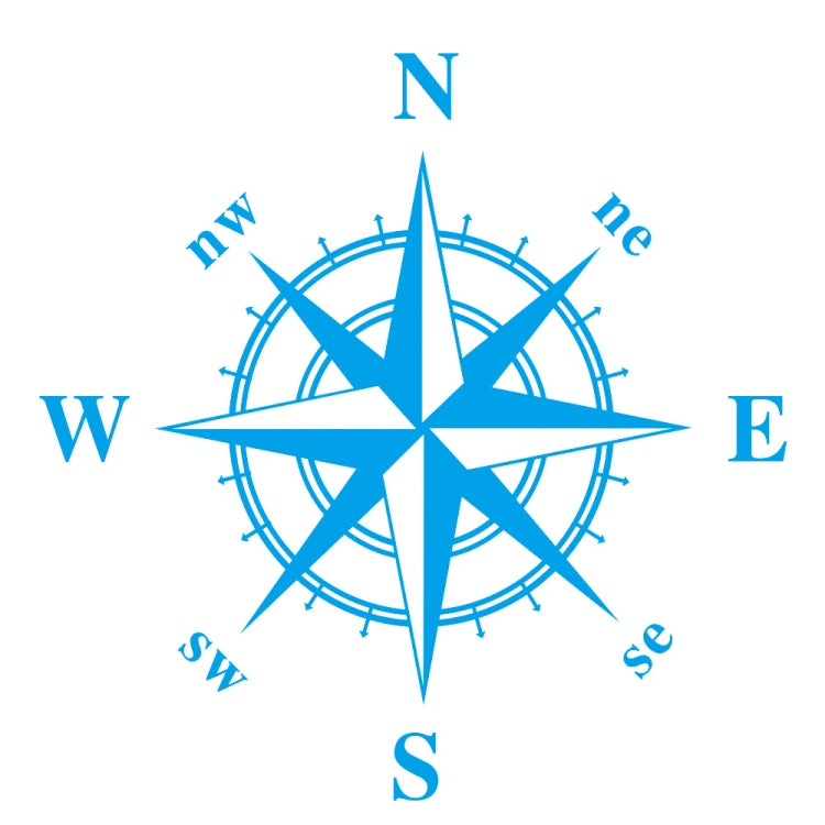 D-366 Compass Pattern Car Modified Decorative Sticker — Yellow