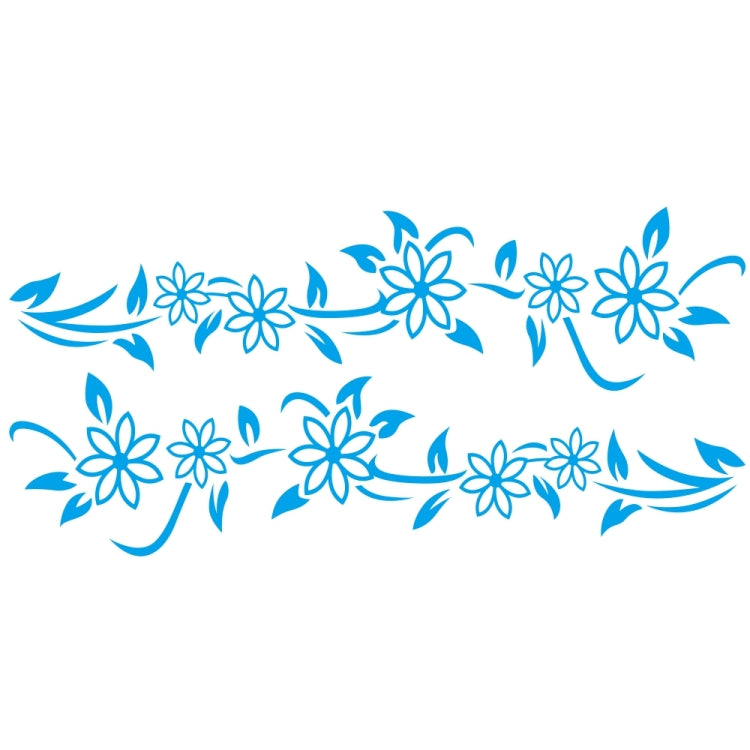 2 PCS/Set D-378 Flower Totem Pattern Car Modified Decorative Sticker — Red