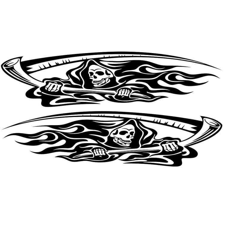 2 PCS/Set D-435 Grim Reaper Pattern Car Modified Decorative Sticker — view 9