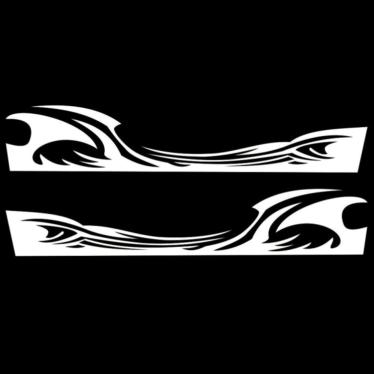 2 PCS/Set D-467 Waves Pattern Car Modified Decorative Sticker — Yellow