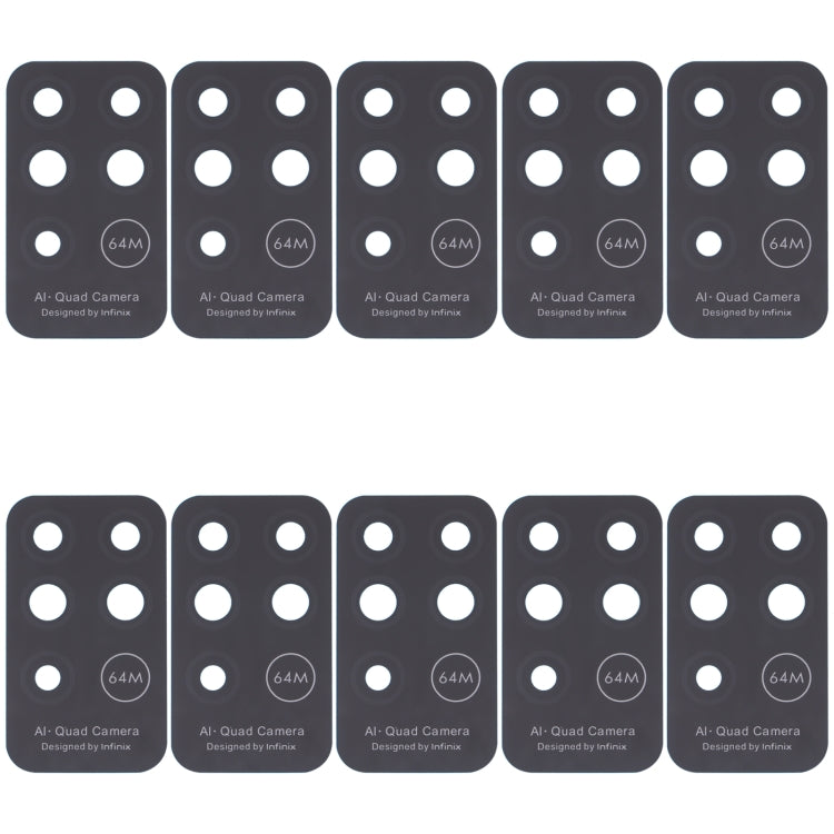 10 PCS Back Camera Lens — For Infinix Hot 11s