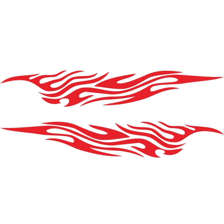 2 PCS/Set D-476 Fire Element Pattern Car Modified Decorative Sticker — White