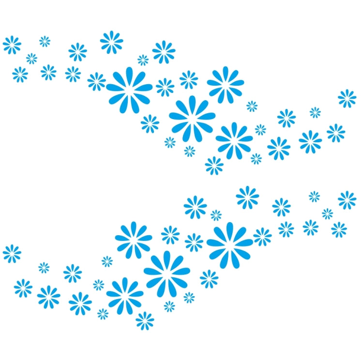 2 PCS/Set D-483 Flower Pattern Car Modified Decorative Sticker — Red