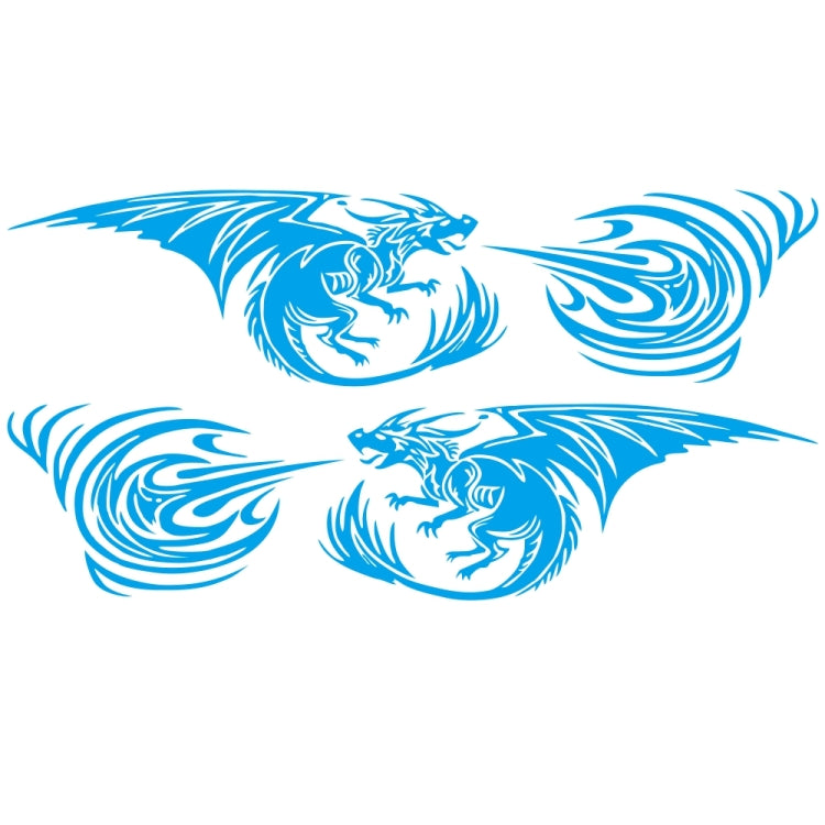 2 PCS/Set D-498 Pterosaur Spitfire Pattern Car Modified Decorative Sticker — Red
