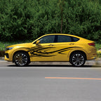 2 PCS/Set D-503 Totem Pattern Car Modified Decorative Sticker — Yellow