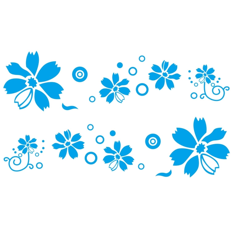 2 PCS/Set D-510 Flowers Pattern Car Modified Decorative Sticker — Red