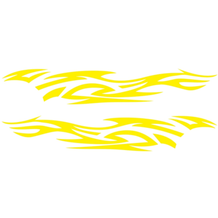 2 PCS/Set D-521 Fire Totem Pattern Car Modified Decorative Sticker — White