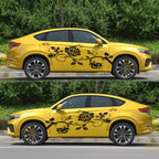 2 PCS/Set D-545 Rose Pattern Car Modified Decorative Sticker — Blue