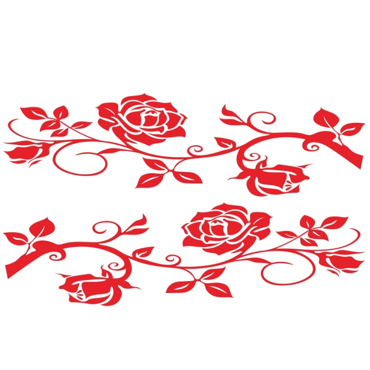 2 PCS/Set D-545 Rose Pattern Car Modified Decorative Sticker — Purple