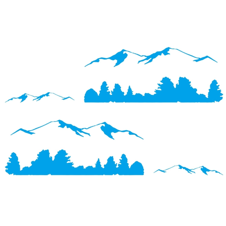 2 PCS/Set D-684 Mountain Totem Pattern Car Modified Decorative Sticker — Red