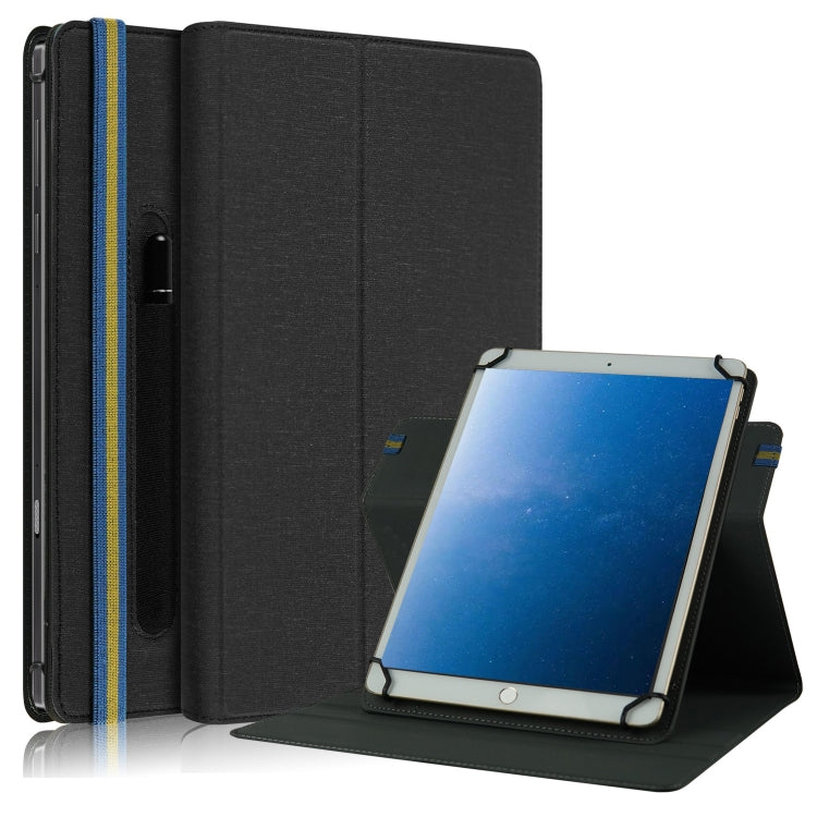 Cloth Texture Horizontal Flip Universal Tablet PC Leather Case with Pen Slot