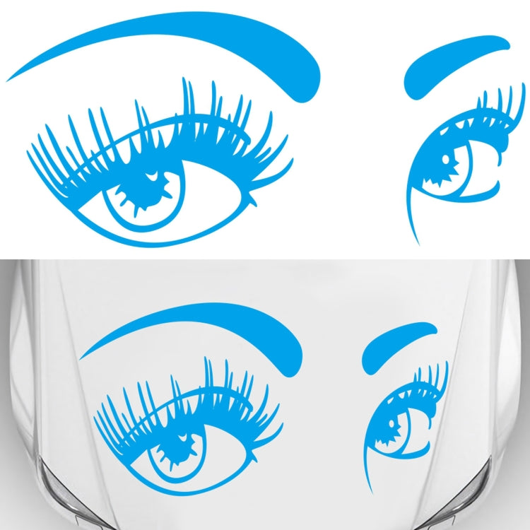 D-821 Beauty Eyes Pattern Car Modified Decorative Sticker — Red