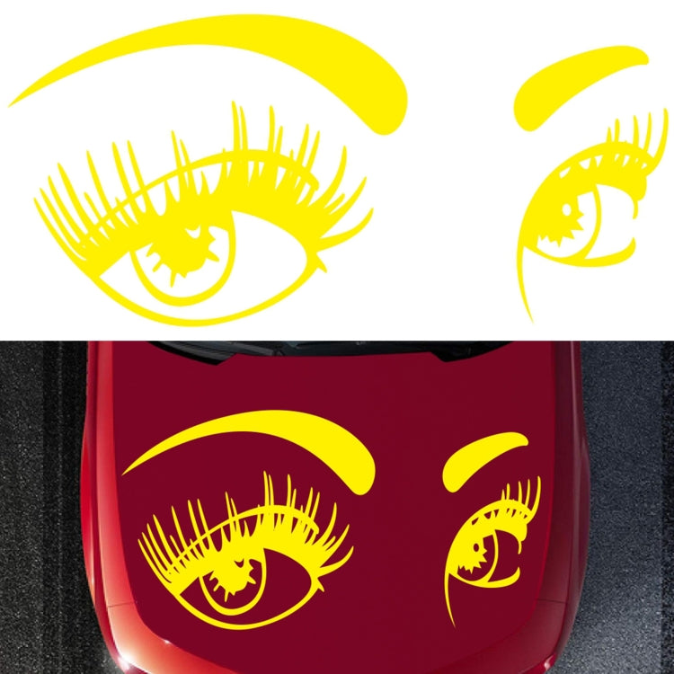 D-821 Beauty Eyes Pattern Car Modified Decorative Sticker — White