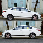 2 PCS/Set D-854 Stripe Pattern Car Modified Decorative Sticker — Black