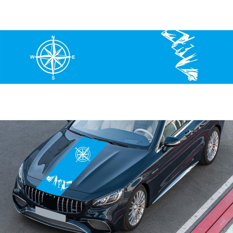 D-864 Compass Pattern Car Modified Decorative Sticker — Red