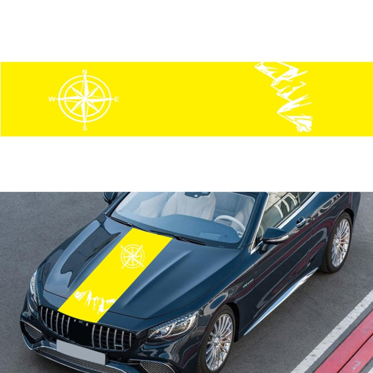 D-864 Compass Pattern Car Modified Decorative Sticker — White