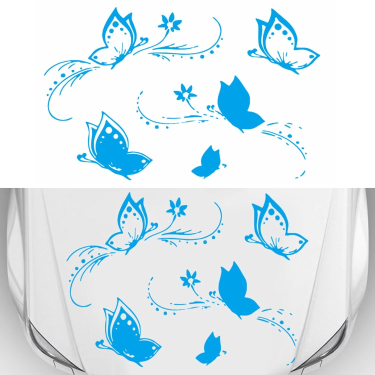 D-907 Butterflies Pattern Car Modified Decorative Sticker — Red
