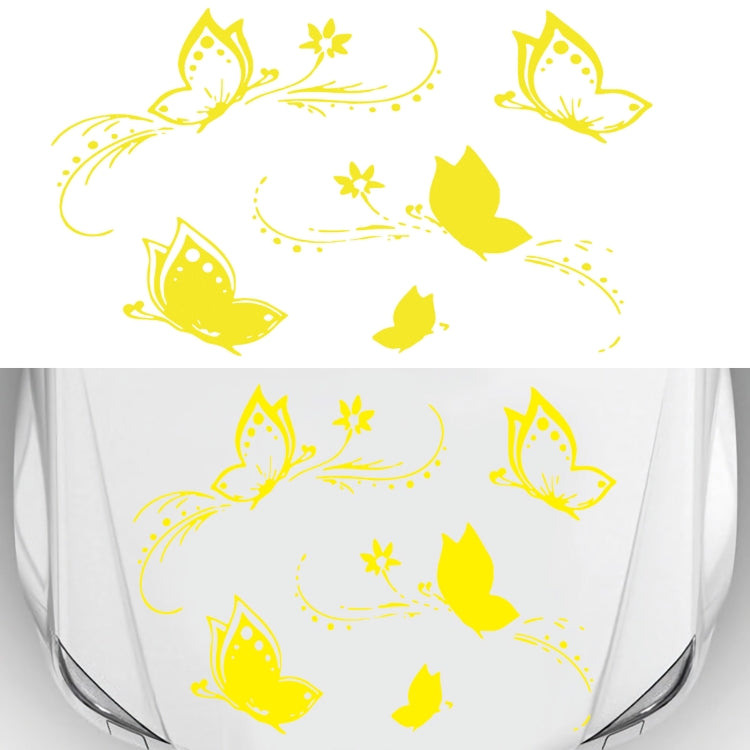 D-907 Butterflies Pattern Car Modified Decorative Sticker — White