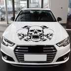 D-923 Three Skulls Pattern Car Modified Decorative Sticker — Blue