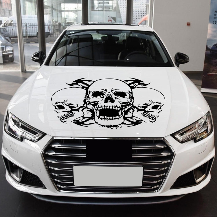 D-923 Three Skulls Pattern Car Modified Decorative Sticker — Blue