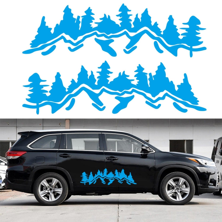 2 PCS/Set D-924 Mountain Woods Pattern Car Modified Decorative Sticker — Red