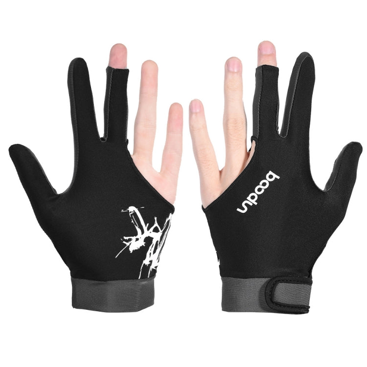 BOODUN M050912 Thin Breathable Men and Women Billiards Three Finger Single Gloves — Dark Yellow