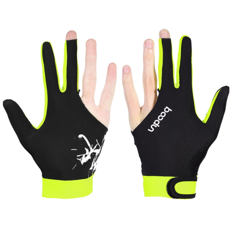 BOODUN M050912 Thin Breathable Men and Women Billiards Three Finger Single Gloves — Dark Grey