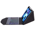 Z11BS Pen Slot Backlight Bluetooth Keyboard Leather Tablet Case — Black