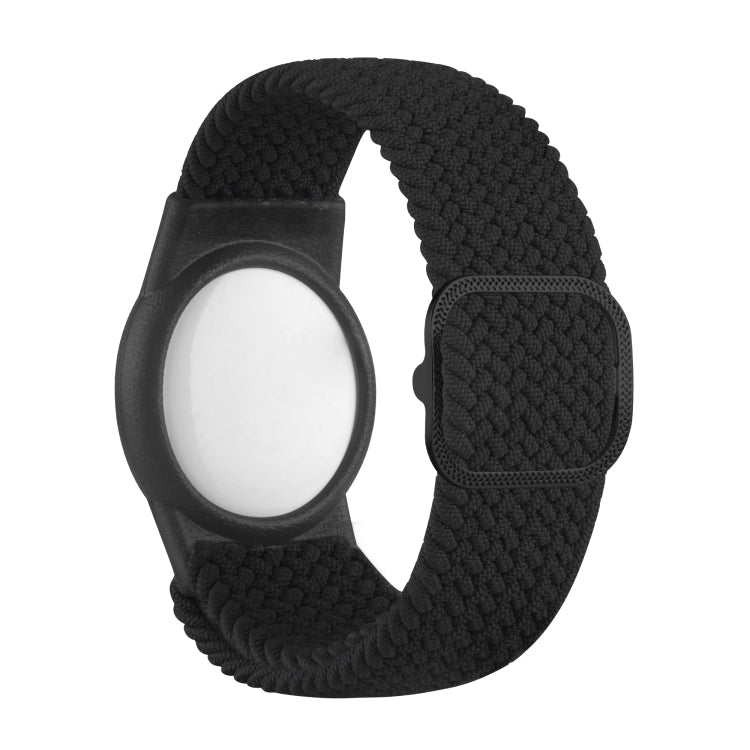 Tracking Locator Nylon Weave Wristband Anti-Lost TPU Case For AirTag 2nd Gen / AirTag 1st Gen — Black