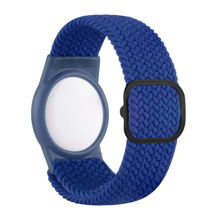 Tracking Locator Nylon Weave Wristband Anti-Lost TPU Case For AirTag 2nd Gen / AirTag 1st Gen — Blue