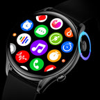 X5 1.32 Inch Round Screen Silicone Strap Smart Health Watch Supports Body Temperature Monitoring, ECG Monitoring, Blood Pressure