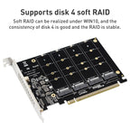 PH44 NVME 4 Disk Array Card PCI-E Signal Split Array Card — view 4