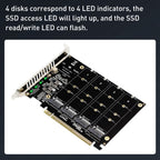 PH44 NVME 4 Disk Array Card PCI-E Signal Split Array Card — view 5