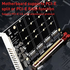 PH44 NVME 4 Disk Array Card PCI-E Signal Split Array Card — view 7