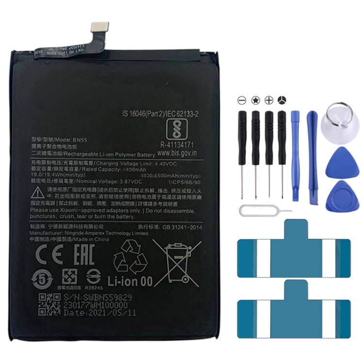 BN53 4820 mAh Li-Polymer Battery Replacement For Xiaomi Redmi Note 9 Pro 5G