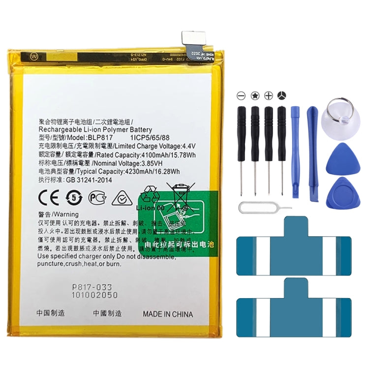 BLP855 4500 mAh Li-Polymer Battery Replacement For OPPO Reno6 Pro 5G / K9 Pro — BLP825