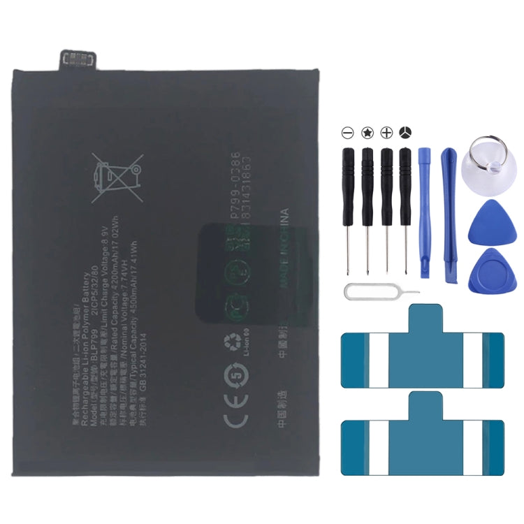 BLP855 4500 mAh Li-Polymer Battery Replacement For OPPO Reno6 Pro 5G / K9 Pro — BLP807