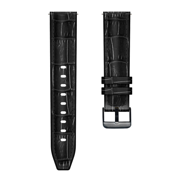 For Huawei Watch GT3 Pro 46mm Bamboo Joint Texture Silicone Leather Watch Band