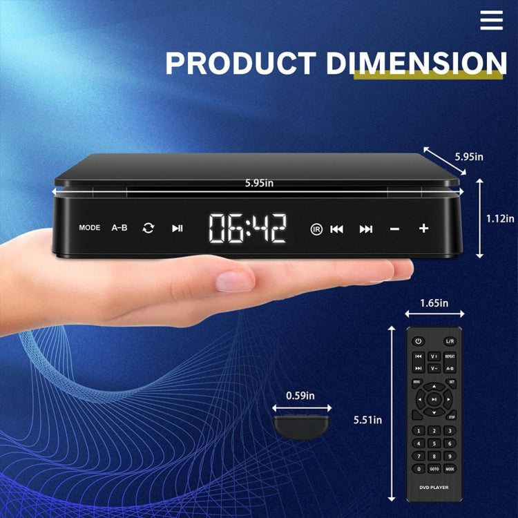 Kecag KC-708 Home Plug-in Mini HD DVD Player