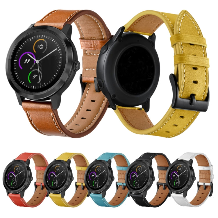 First Layer Leather Sewing Thread Watch Band 20mm / 22mm